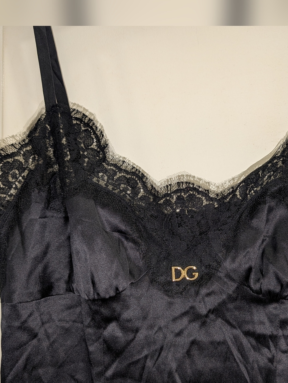 NWT DOLCE & GABBANA SILK BLEND LACE TRIM DRESS - Picture 4 of 7
